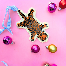 Load image into Gallery viewer, Palm Beach Chic Tiger Rug Ornament