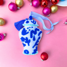 Load image into Gallery viewer, Chinoiserie Temple Jar Ornament | Bright Blue