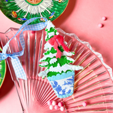 Load image into Gallery viewer, Chinoiserie Potted Christmas Tree Ornament | Stylin Brunette x Lemon House Design
