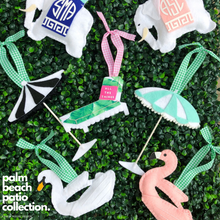 Load image into Gallery viewer, Preppy Patio Umbrella Ornament - Aqua