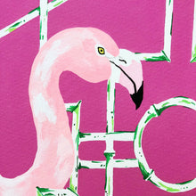 Load image into Gallery viewer, Chinoiserie Giclee Print | "Flamingle"