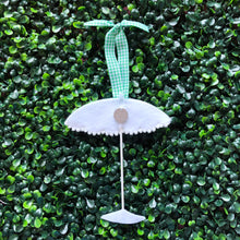 Load image into Gallery viewer, Preppy Patio Umbrella Ornament - Aqua