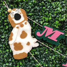 Load image into Gallery viewer, Felt Staffordshire Dog Closeup Letter Garland