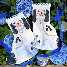 Load image into Gallery viewer, Mini Staffordshire Dogs Stocking | Black