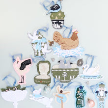 Load image into Gallery viewer, The entire grandmillennial 12 days of Christmas collection  in the shape of a tree