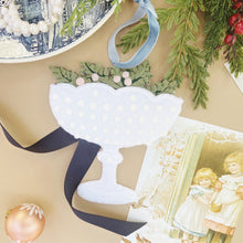 Load image into Gallery viewer, Eight Maids a Milk Glass Ornament | Grandmillennial 12 Days of Christmas