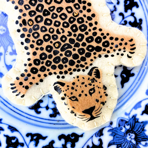 Palm Beach Chic Leopard Rug Ornament
