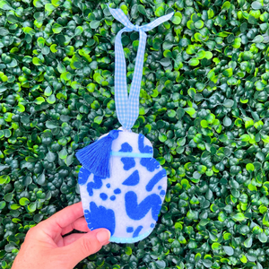 Chinoiserie Ginger Jar Ornament | Bright Blue