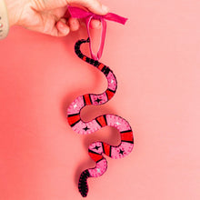 Load image into Gallery viewer, Striped Snake Ornament