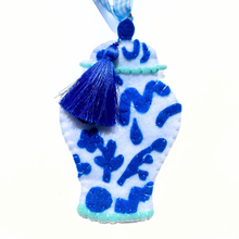 Load image into Gallery viewer, Chinoiserie Temple Jar Ornament | Bright Blue