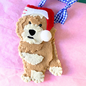 Custom Felt Dog Portrait Ornament