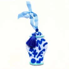 Load image into Gallery viewer, Chinoiserie Temple Jar Ornament | Bright Blue