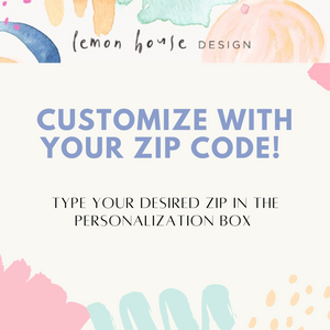 Personalized Preppy Lounge Chair | Custom Zip Code