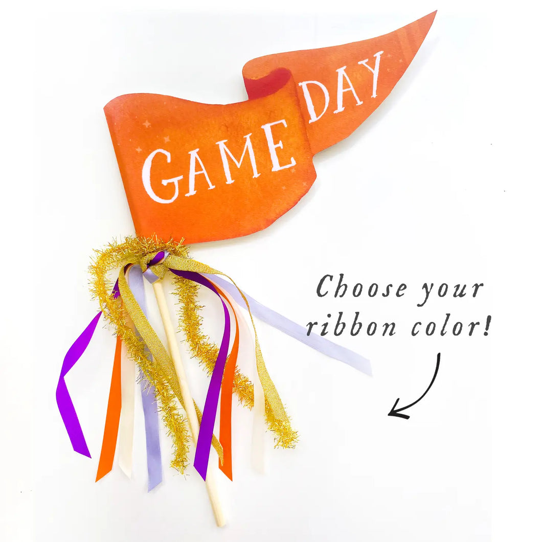 Party Pennant - Game Day - Orange / White / Silver