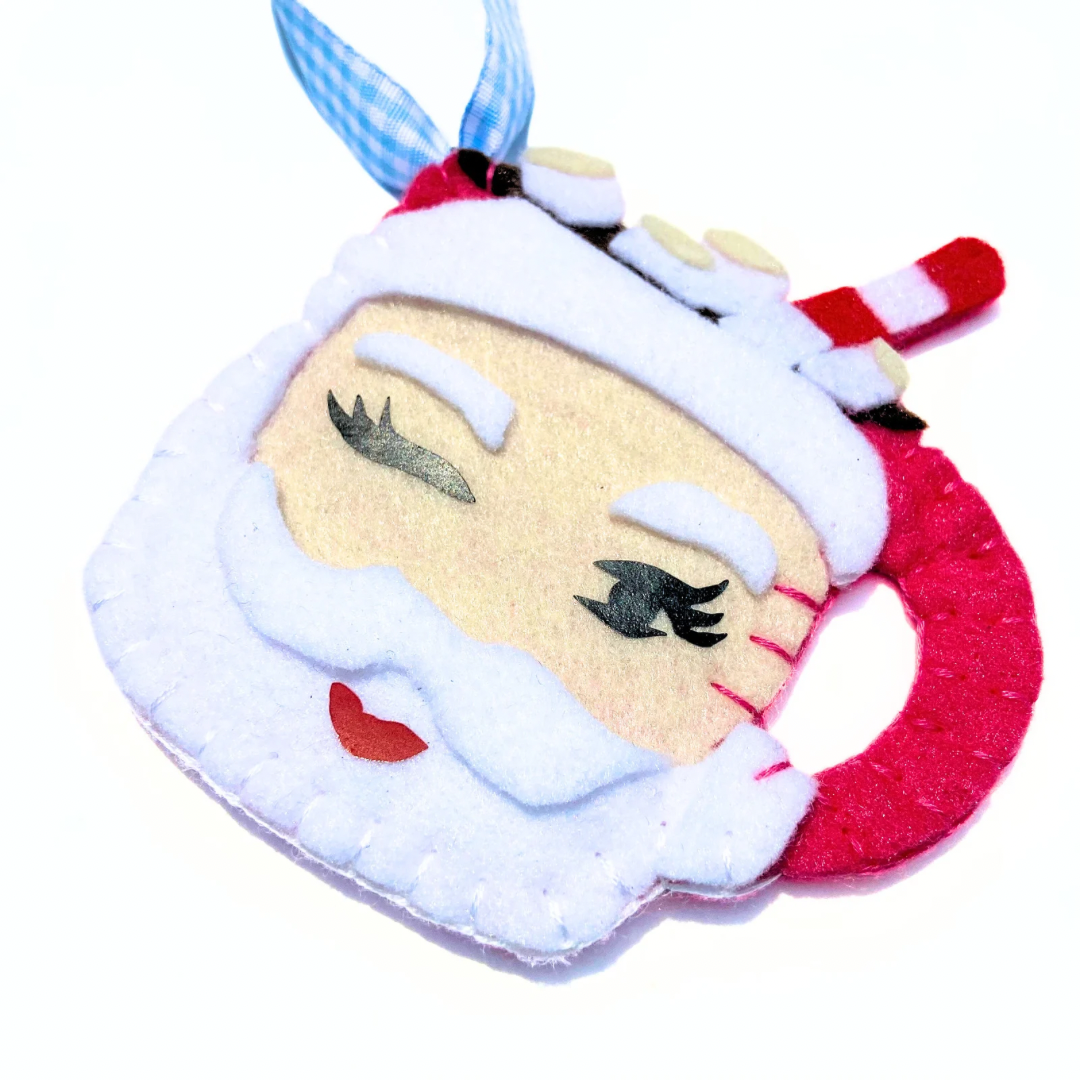 Hot Cocoa Santa Mug Ornament | Stylin Brunette x Lemon House Design