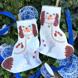 Large Staffordshire Dogs Stocking | Brown