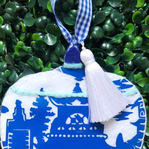 Chinoiserie Ginger Jar Ornament | Blue