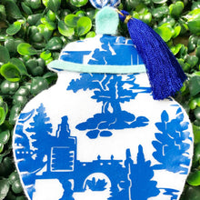 Load image into Gallery viewer, Blue-Temple-Jar-Ornament-Closeup2