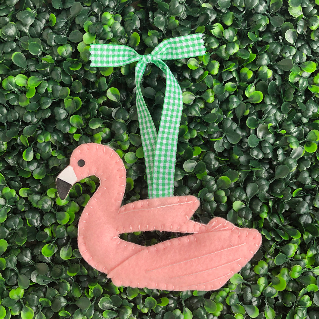 Flamingo Pool Float Ornament