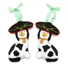 Load image into Gallery viewer, Cinco-De-Mayo-Staffordshire-Dog-Ornament-Pair