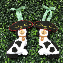Load image into Gallery viewer, Cinco-De-Mayo-Staffordshire-Dog-Ornaments-Pair-Dark-Background
