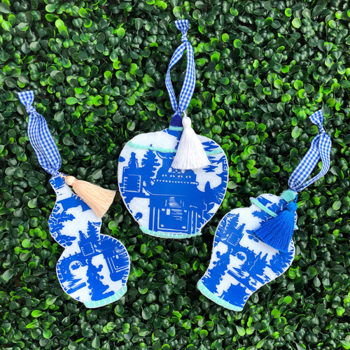 Chinoiserie Ornament Set | Blue Ginger Jars