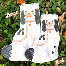 Load image into Gallery viewer, Mini Staffordshire Dogs Stocking | Black