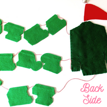 Load image into Gallery viewer, Back of Felt Golf Party Garland 
