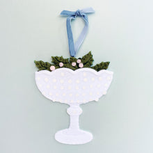 Load image into Gallery viewer, Eight Maids a Milk Glass Ornament | Grandmillennial 12 Days of Christmas