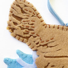 Load image into Gallery viewer, Closeup of the chicken&#39;s tail showing embroidery detail