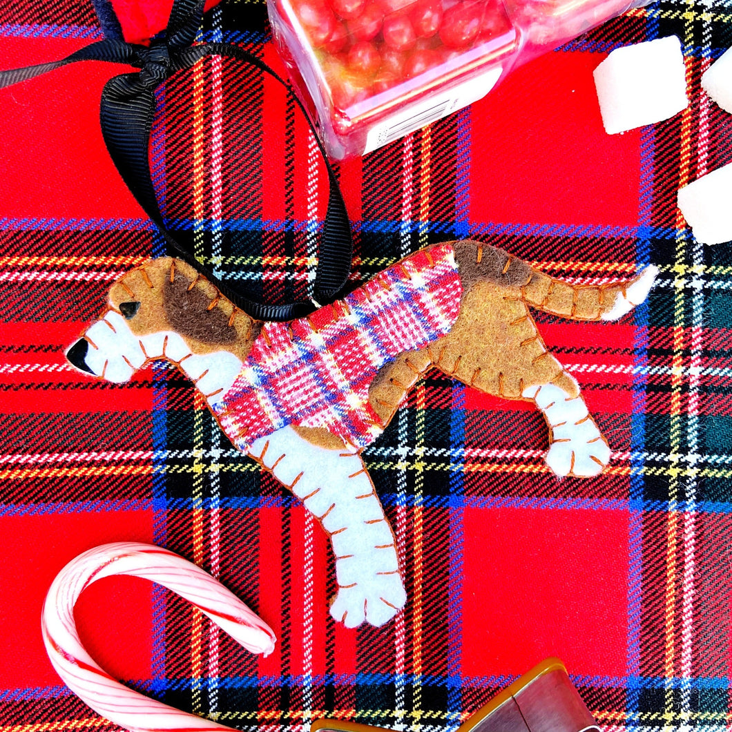 Foxhound Ornament in Flat Lay