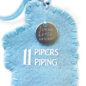 11 Pipers Piping Ornament | Grandmillennial 12 Days of Christmas