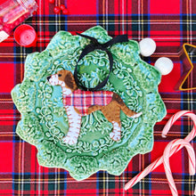 Load image into Gallery viewer, Foxhound Ornament on a Lettuceware Plate
