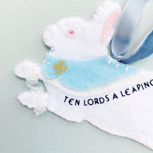 10 Lords a Leaping Ornament | Grandmillennial 12 Days of Christmas